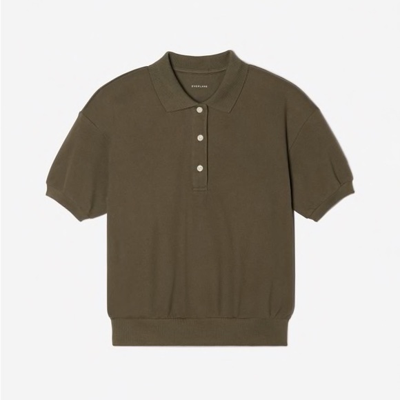 Everlane The Oversized Polo. Size XS. Color Beech. - Picture 6 of 12
